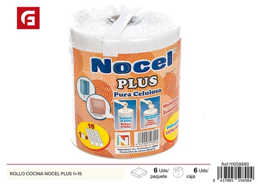 [111059890] Rollo de cocina Nocel Plus 1=15 para limpieza y absorbencia