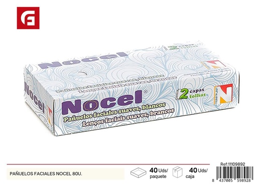 [11109892] Pañuelos faciales Nocel 80 unidades para higiene personal