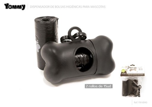 [YM8945] Bolsitas higiénicas para mascotas 2x15 con dispensador