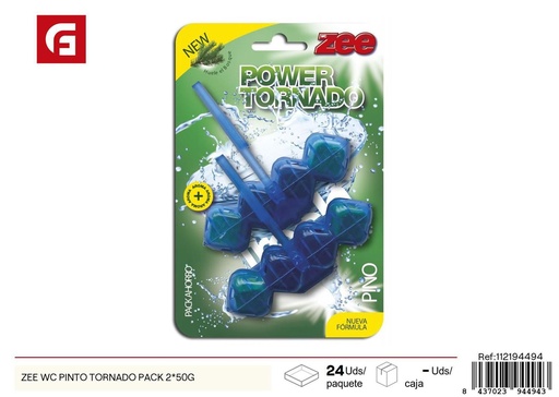 [112194494] Limpieza de baño ZEE WC Pino Pack 2*50g - Productos de limpieza para inodoros
