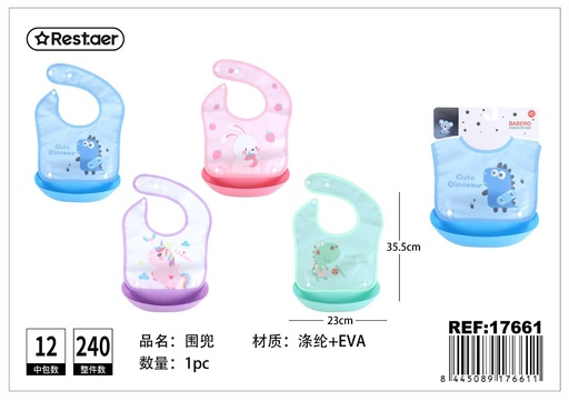[17661] Babero de tejido 35.5x23 cm - Ropa para niños y accesorios