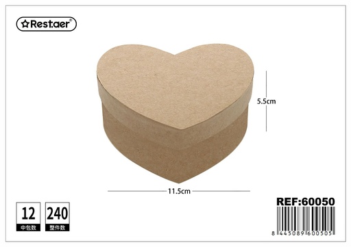 [60050] Pequeña caja de regalo de papel kraft en forma de corazón 11.5*10*5.3cm - Artículos de regalo
