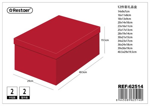 [62514] Caja de regalo 12pcs 40.5x29x19.5cm para embalaje