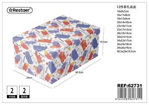 [62731] Caja de regalo 12pcs 40.5*29*19.5cm para embalaje y regalos