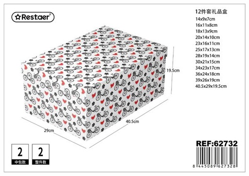 [62732] Caja de regalo 12 piezas para embalaje