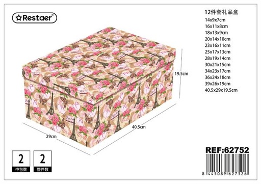 [62752] Caja de cartón 12 piezas 40.5x29x19.5cm