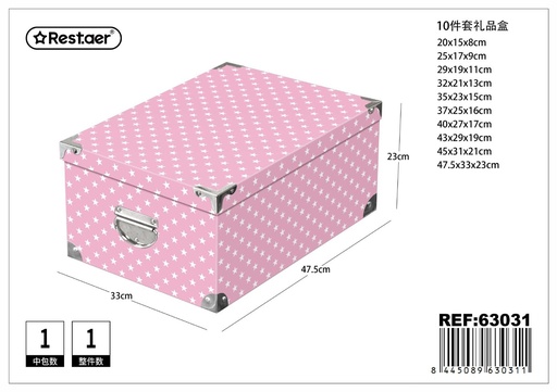 [63031] Cajas de regalo con cierre metálico 10pcs 47.5x33x23cm