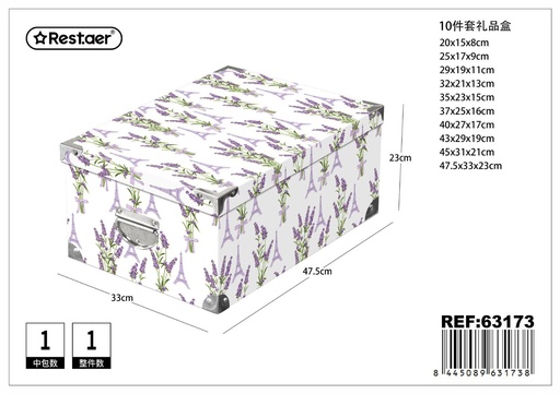 [63173] Caja de regalo 10pcs 47.5x33x23cm para almacenamiento