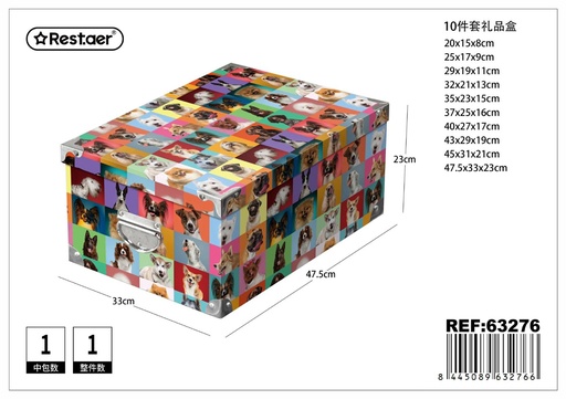 [63276] Caja de regalo con cierre metálico 10pcs 47.5x33x23cm para embalaje