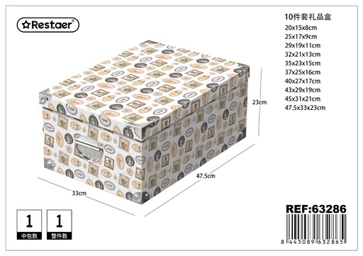 [63286] Caja de regalo 10pcs 47.5*33*23cm con cierre metálico