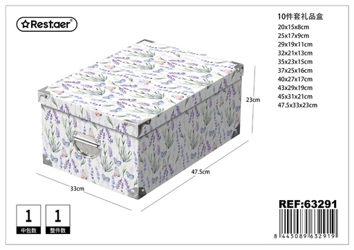 [63291] Caja organizadora 10 piezas 47.5*33*23cm con cierre metálico