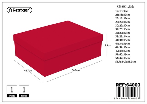 [64003] Caja de regalo 15 piezas