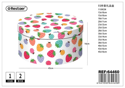 [202364460] Caja redonda 15pcs 45x16cm para regalo