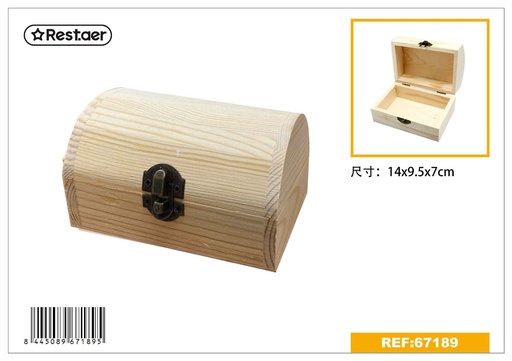 [67189] Caja de madera en forma de arco, 14x9.5x7 cm - Artículos de regalo