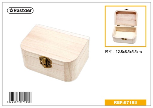 [67193] Caja de madera 12.8x8.5x5.5cm para almacenamiento y regalos