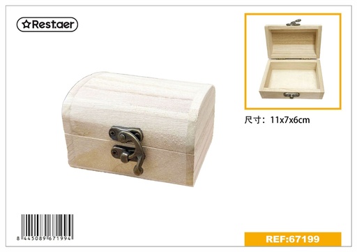 [67199] Caja de madera 11x7x6cm para almacenamiento