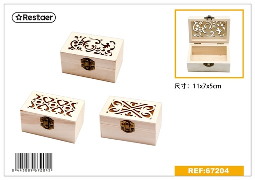 [67204] Caja de madera 11 x 7 x 5 cm - Artículos de regalo