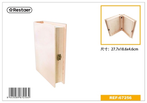 [67256] Caja de madera Biblia 27.7x18.6x4.6cm - Regalos