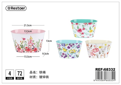 [68332] Cubo estampado 21.5L*13.5W*13H-B:15.5*9.3 - Artículos de regalo