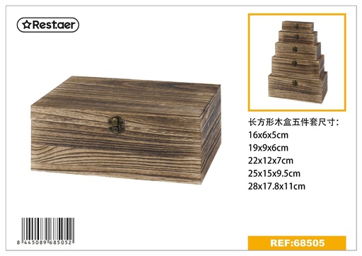 [68505] Set de caja de madera 28*17.8*11cm - Regalos elegantes
