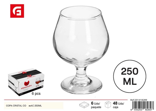 [201418289] Copa de cristal para coñac 250ml - Copas de cristal