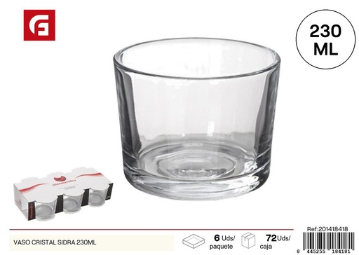 [201418418] Vaso de cristal sidra (230 ml) - Vasos de vidrio