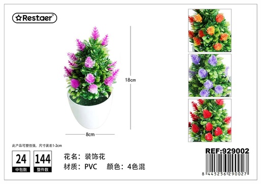[929002] Planta artificial en maceta 8x18cm para decoración