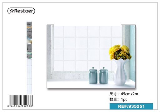 [935251] Vinilo estático decorativo para vidrios 45cmx1.5m para ventanas