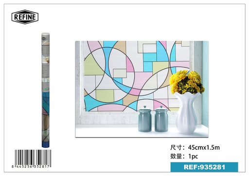 [935281] Vinilo estático decorativo para vidrios 45CM*1.5M - Decoración del hogar