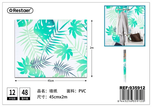 [935912] Rollo adhesivo de papel tapiz 45CM*2M estampado - Decoración mural
