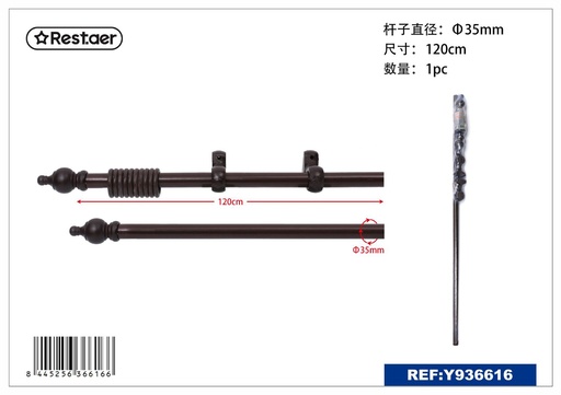 [Y936616] Barra de cortina 3.5cmx120cm marrón