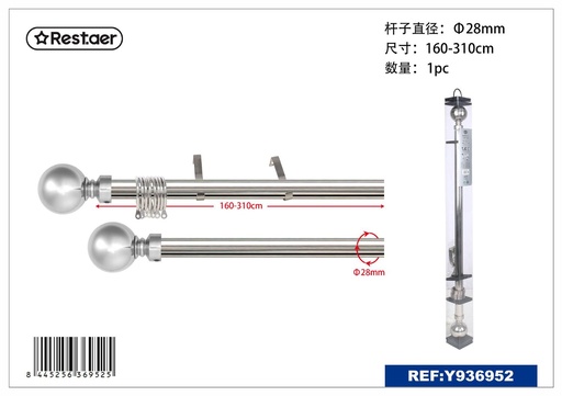 [Y936952] Barra de cortina 160-310cm plateada