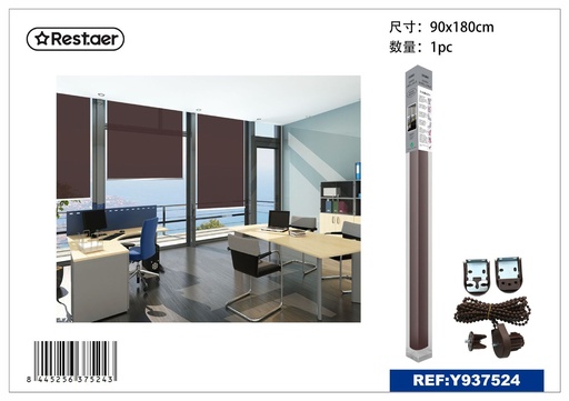 [Y937524] Cortina color café 90 cm - Estores y persianas translúcidas