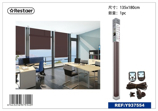 [Y937554] Cortina enrollable café 135x180 cm - Cortinas y estores