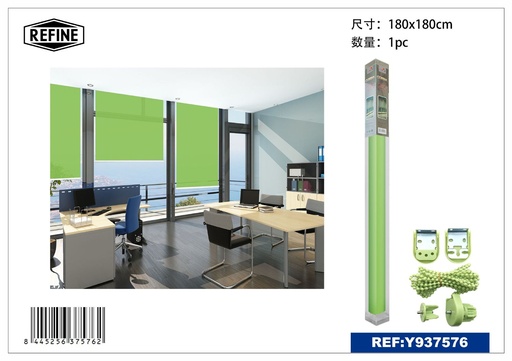 [Y937576] Cortina color verde 180x180cm para decoración del hogar