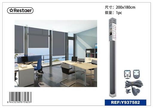 [Y937582] Cortina enrollable gris 200*180CM - Decoración