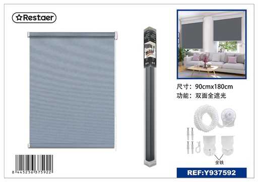 [Y937592] Cortina de roller aerográfica gris 90x180 cm - Ventanas