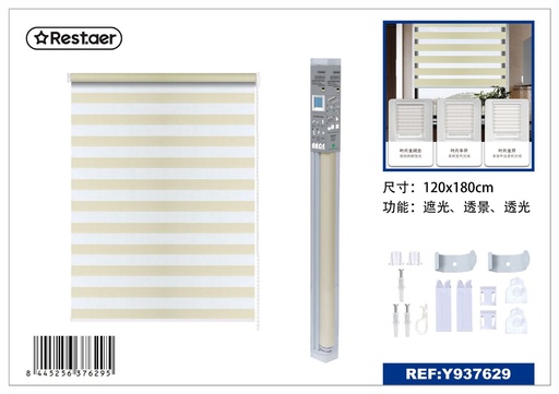 [Y937629] Estor Noche y Día Beige 120x180 cm - Cortinas enrollables y persianas decorativas