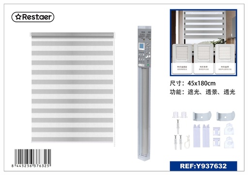 [Y937632] Estor noche y día gris 45x180cm para ventanas