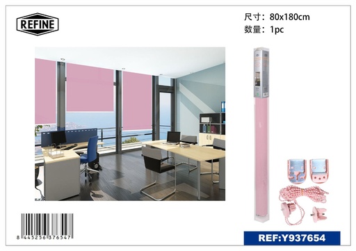 [Y937654] Cortina color rosa clara 80x180cm para decoración de ventanas