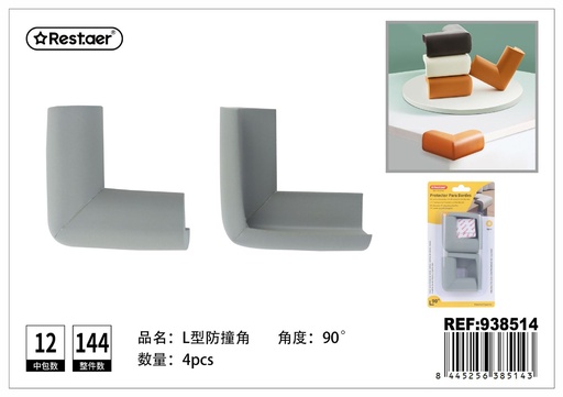 [938514] Protector para bordes forma L gris 4PCS - Seguridad en el hogar