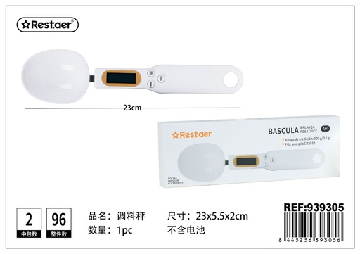 [939305] Báscula de especias 23x5.5x2cm para cocina