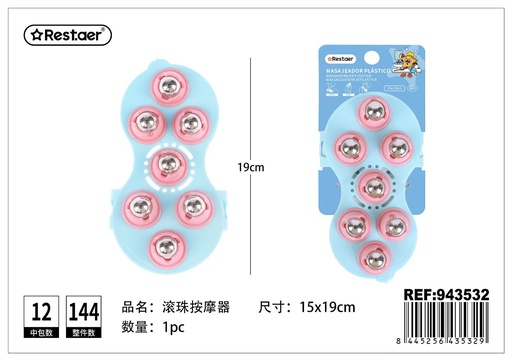 [943532] Masajeador de plástico con rodillos