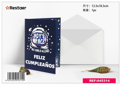 [945314] Tarjeta de felicitación - Serie Cumpleaños 12.5*18.5cm, artículos de fiesta