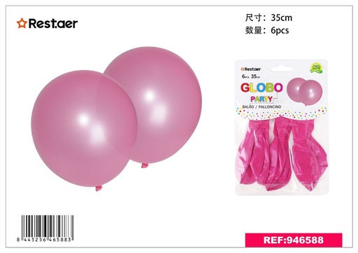 [946588] Globos perlados rosa 6pcs decoración de fiestas