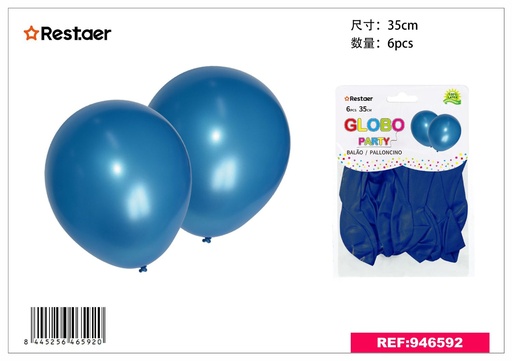 [946592] Globos 6pcs azul oscuro para fiestas y decoraciones