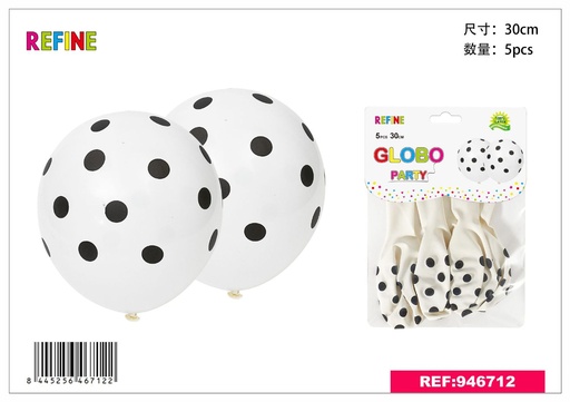 [946712] Globo de látex estampado 30cm 5pcs