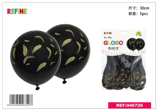 [946720] Globo de látex estampado (set de 5) 30 cm - Artículos para fiestas
