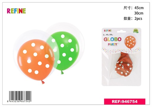 [946754] Set de globos de puntos (2 unidades) - Artículos de fiesta