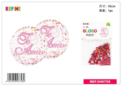 [946758] Set de globos decorativos 45cm "Te Amo" para fiestas y eventos